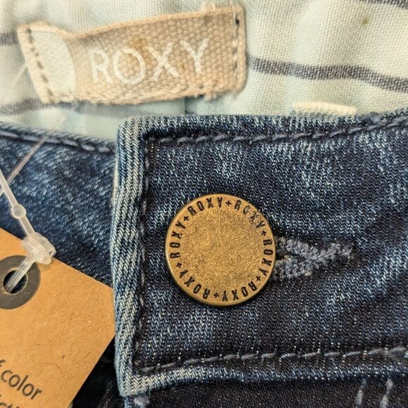 Roxy Jeans Women's Size 25 Blue Suntrippers Skinny Dark Wash Stretch Denim NWT - Picture 5 of 16